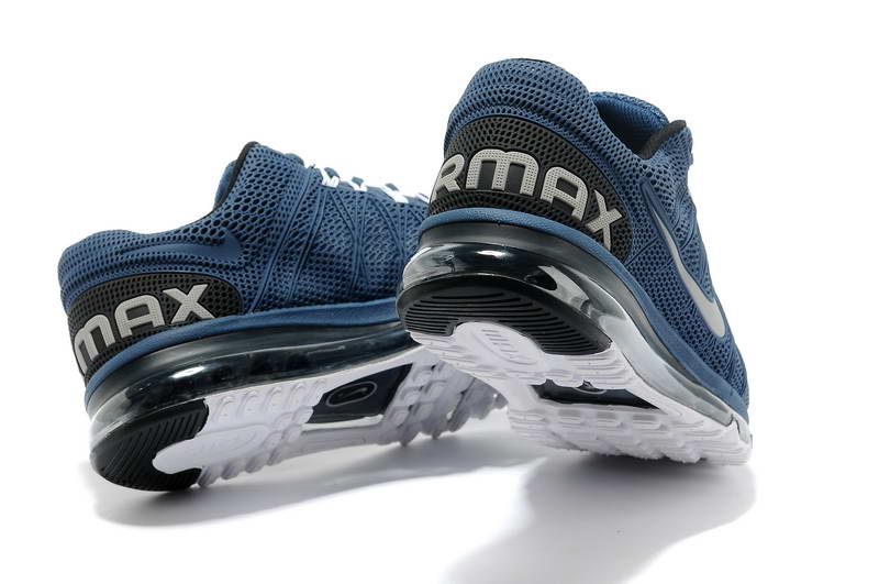 Nike Air Max 2013 Homme KPU Chaussures Bleu fonce Blanc (1)